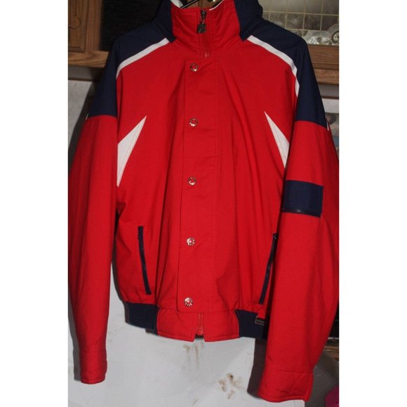 1980s Vintage Mens White Stag Ski Jacket Red Med 48 - Picture 2 of 8